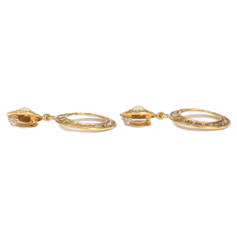 CHANEL Vintage 26, 1991, Castellane Era, Faux Pearl Circle Earrings, Gold, Wo... - Picture 4 of 9